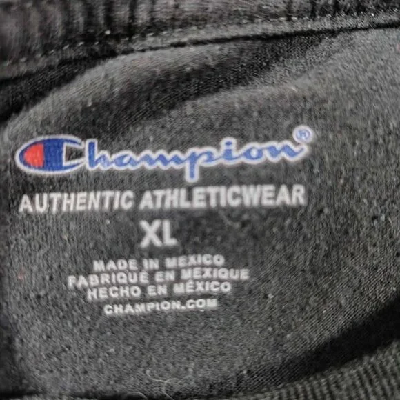 Gently Used Vintage Men's Champion Black XL T-Shirt - Picture 4 of 9